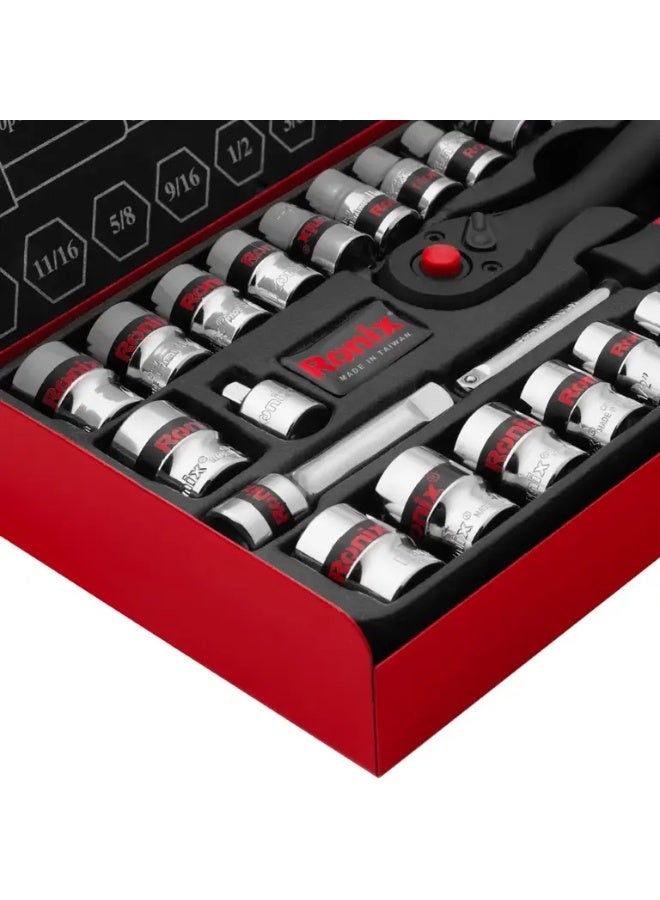 RONIX Socket Set (40Pcs) # RH-2641 - Image 3
